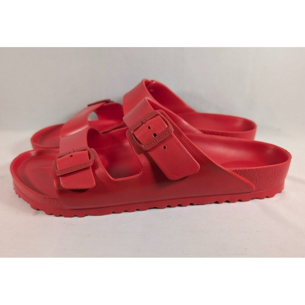 Birkenstock Arizona EVA Sandals EU 46 Mens 13 Red Waterproof Double Strap NWOB - Picture 3 of 6